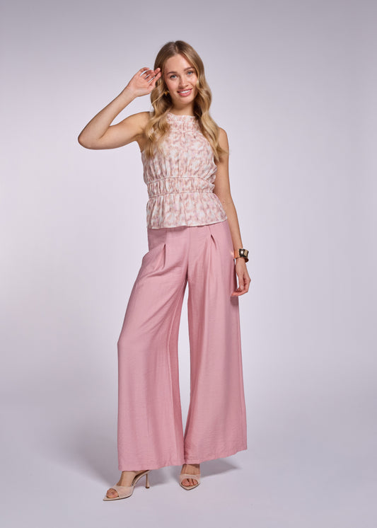 Petra Wide Pants - Powder Blush