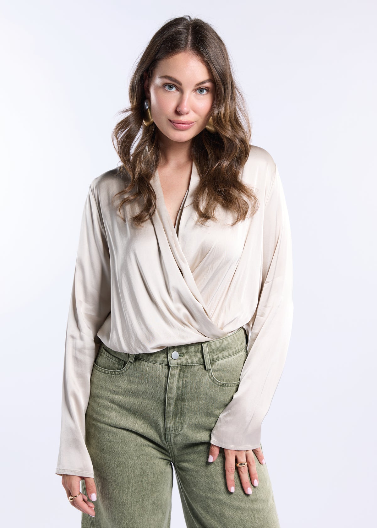 Tjitske Long Sleeve Top - Beige