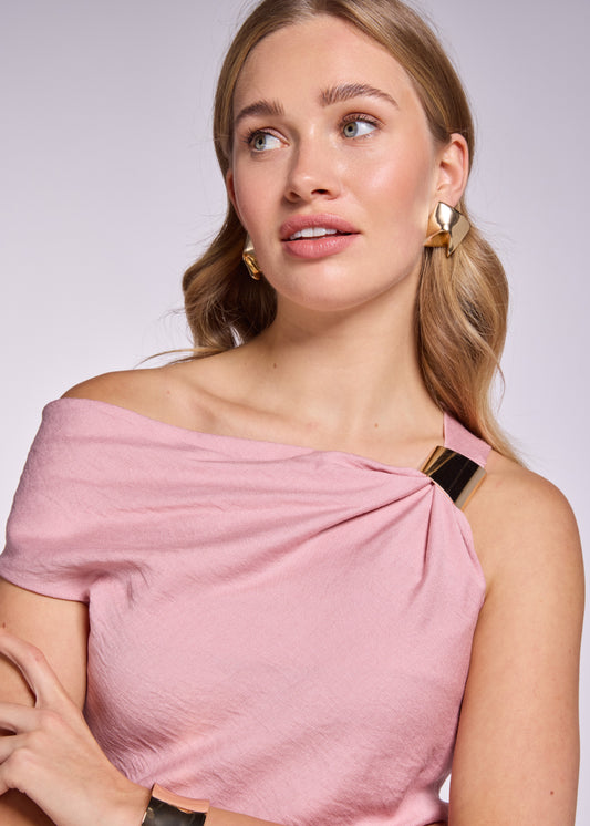 Tona Sleeveless Top - Powder Blush