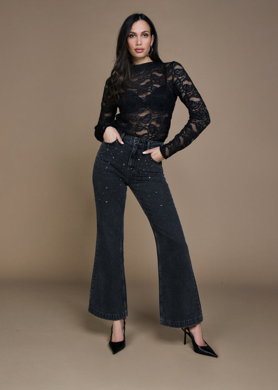 Talina Lace Top - Black