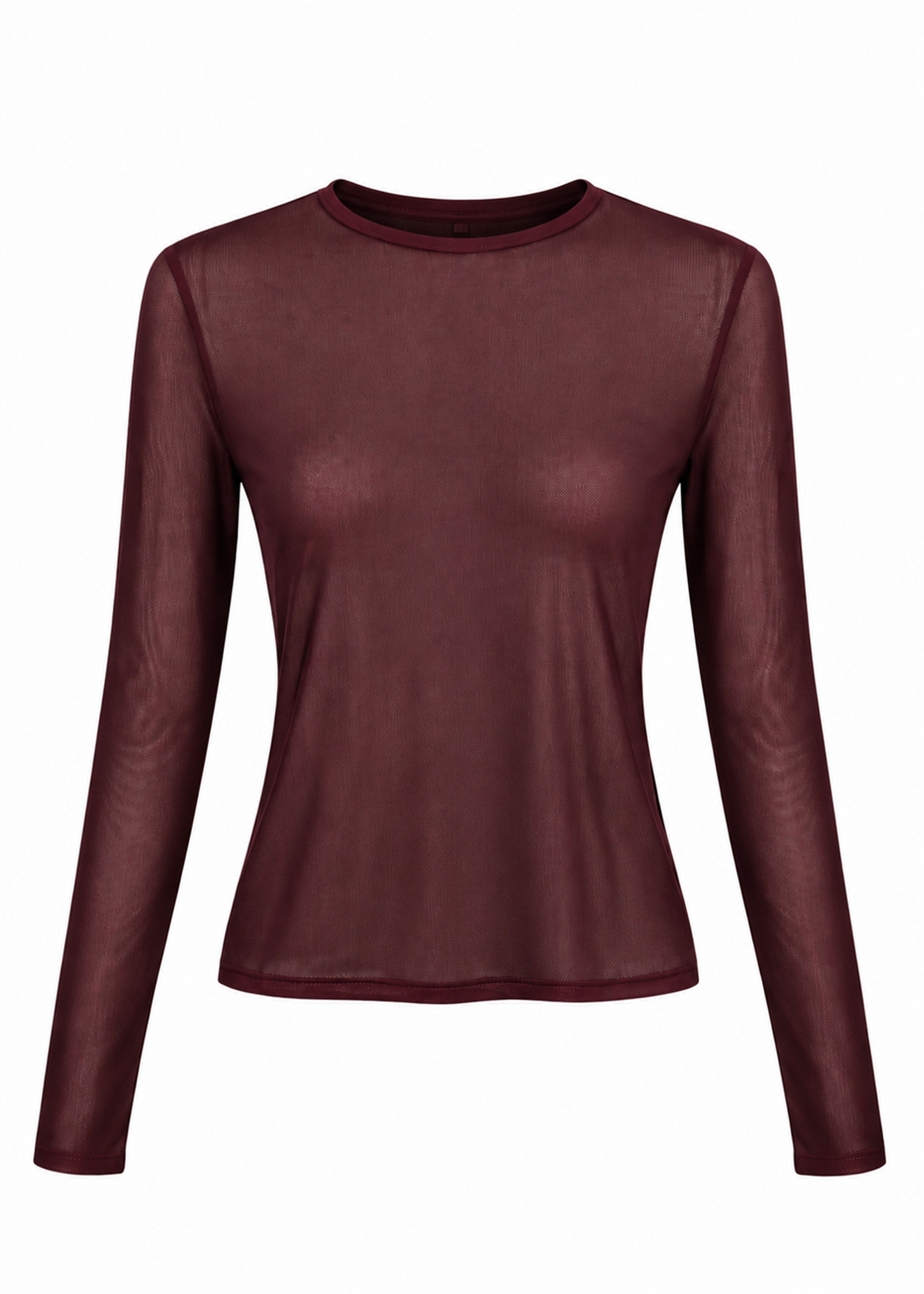 Tally Lange Mouw Top - Burgundy