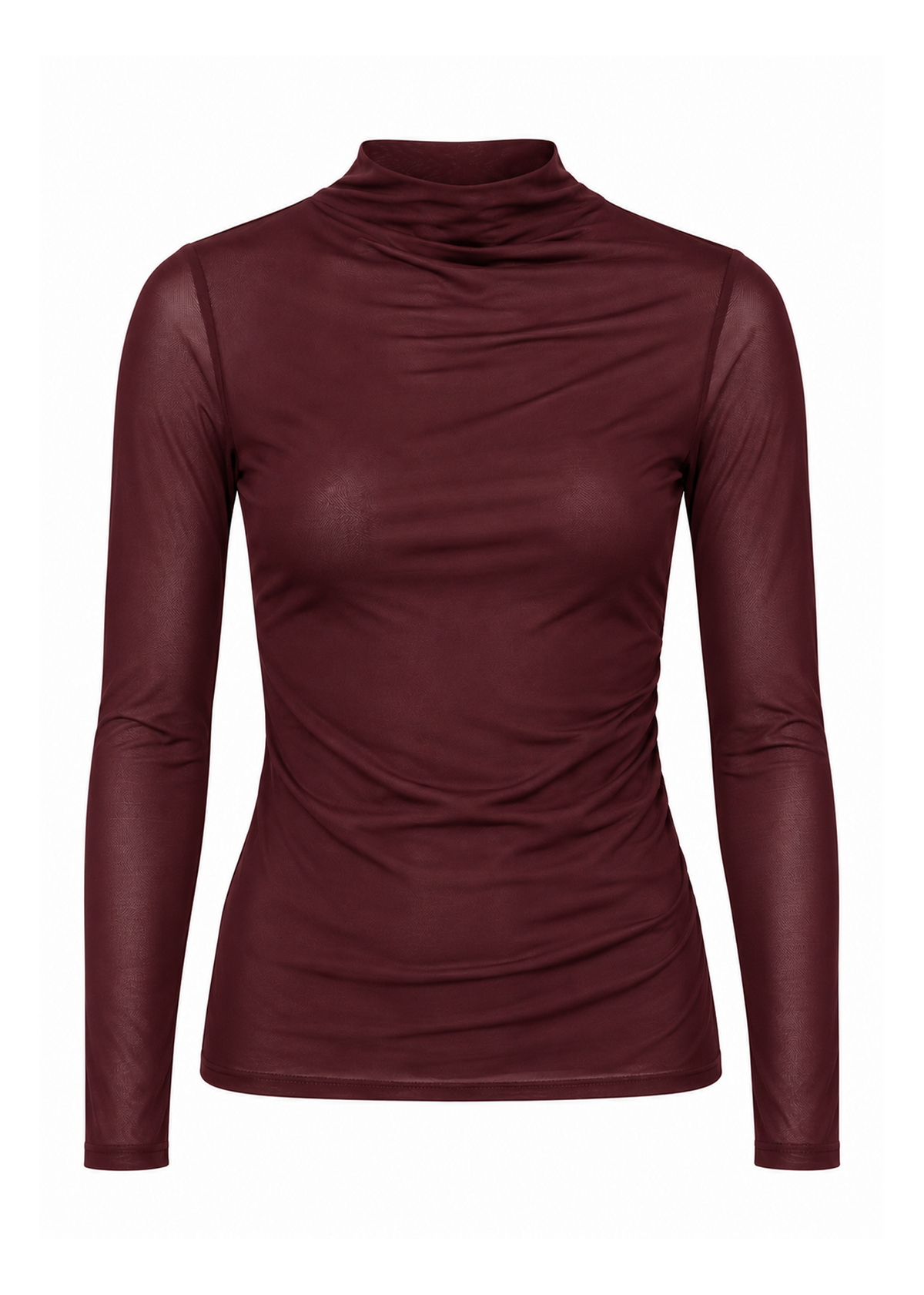 Tally Lange Mouw Top - Burgundy