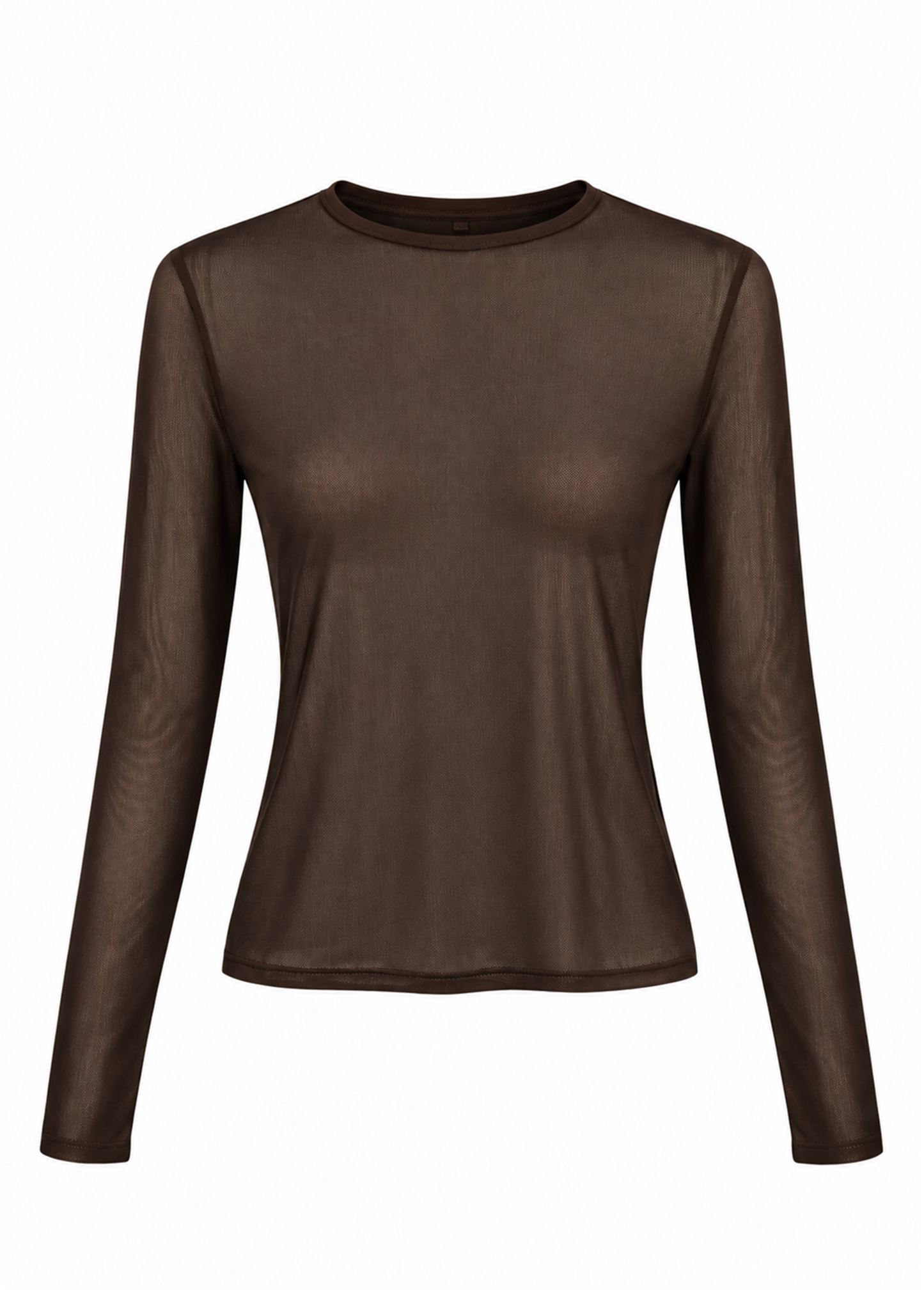 Tally Lange Mouw Top - Dark Chocolate