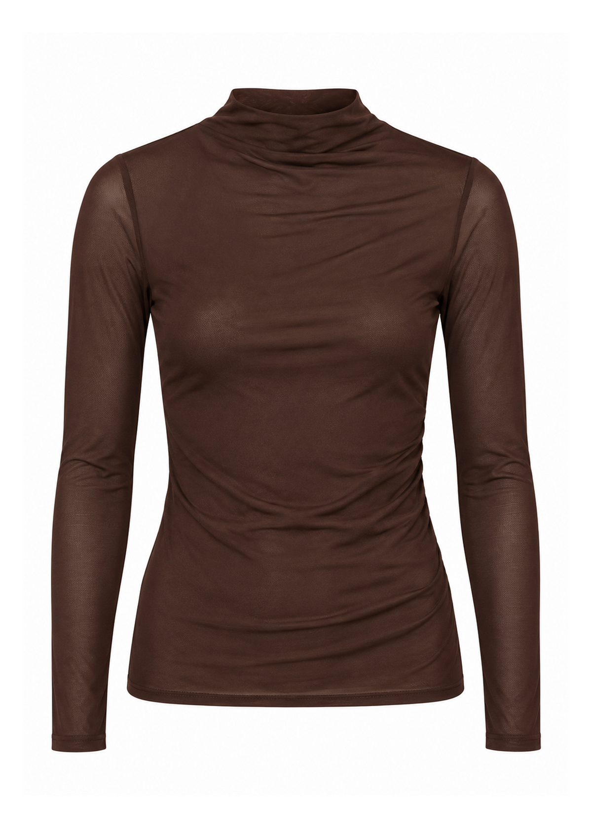 Tally Lange Mouw Top - Dark Chocolate