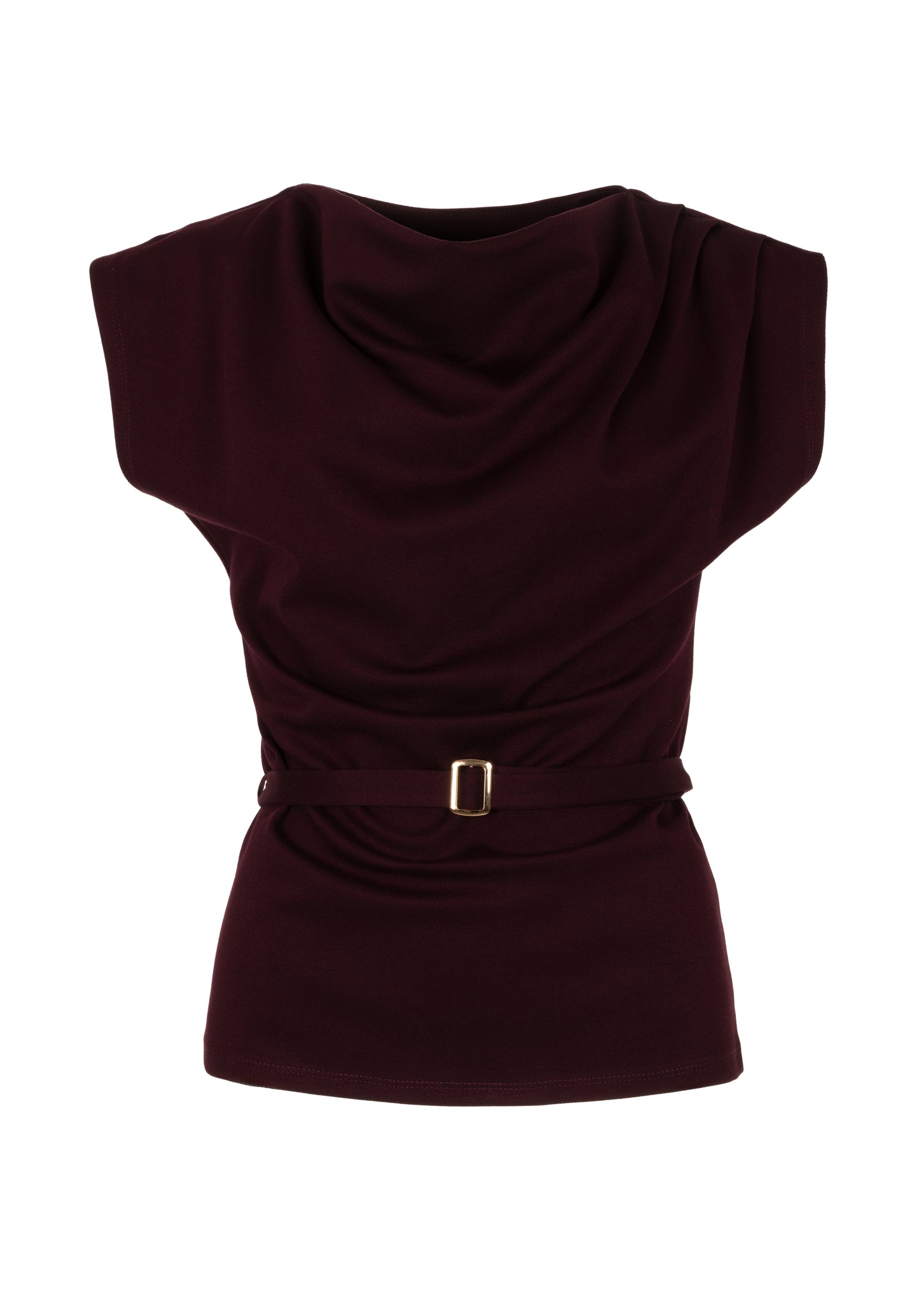 Tansy Tailored Top - Burgundy