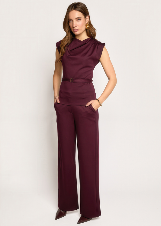 Lolani Wide Pants - Burgundy