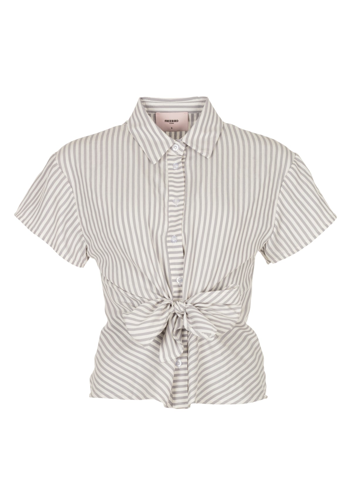 Telia Blouse - Grey/White