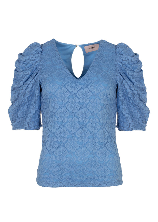 Thyme Top Korte Mouw - Blue Heaven
