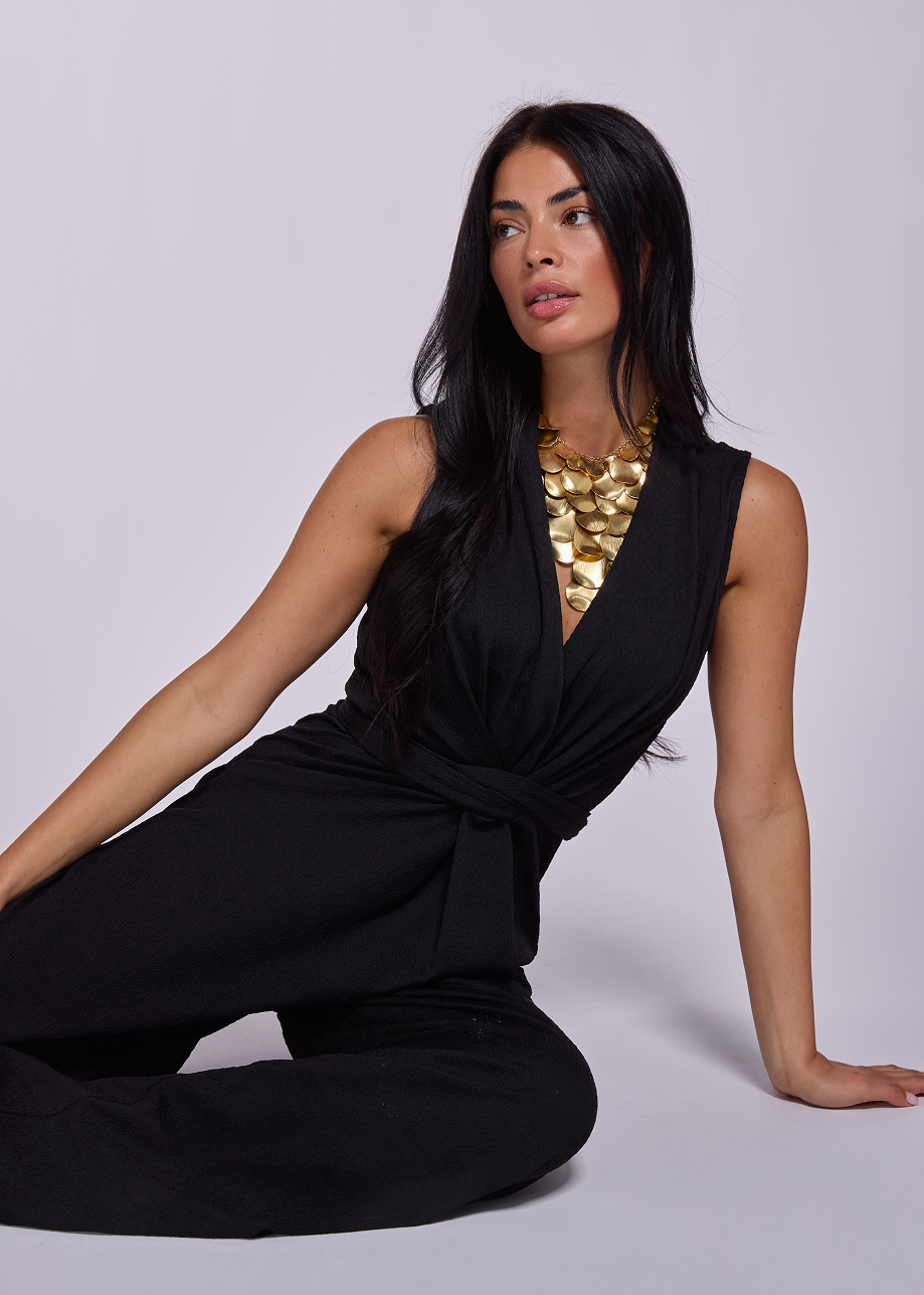 Vasili Sleeveless Jumpsuit - Black