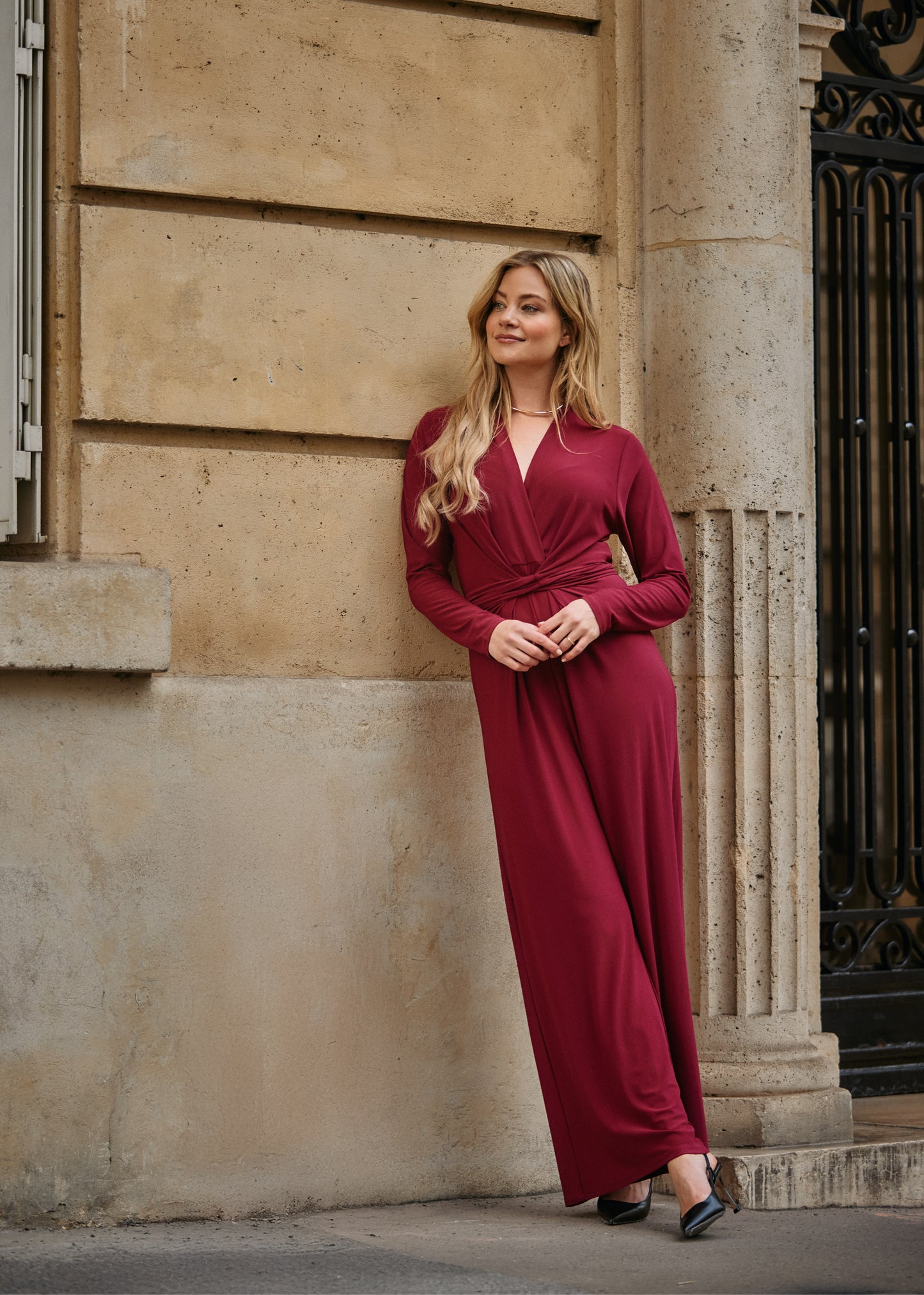 Vasili Jumpsuit LS Rood