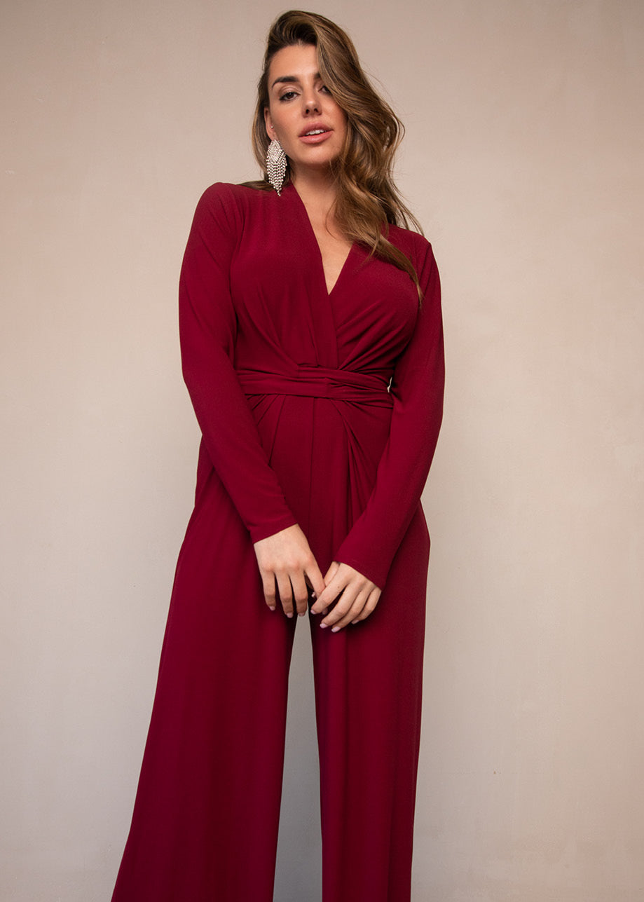 Vasili Jumpsuit LS Rood