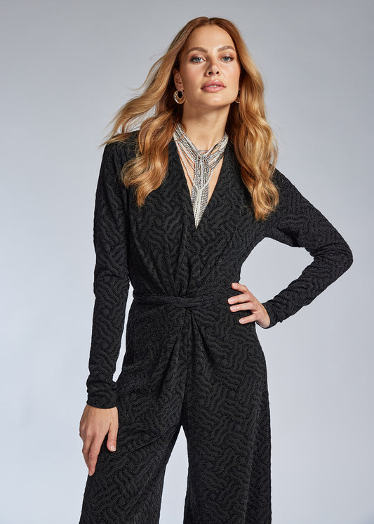Vasili Jumpsuit LS Zwart