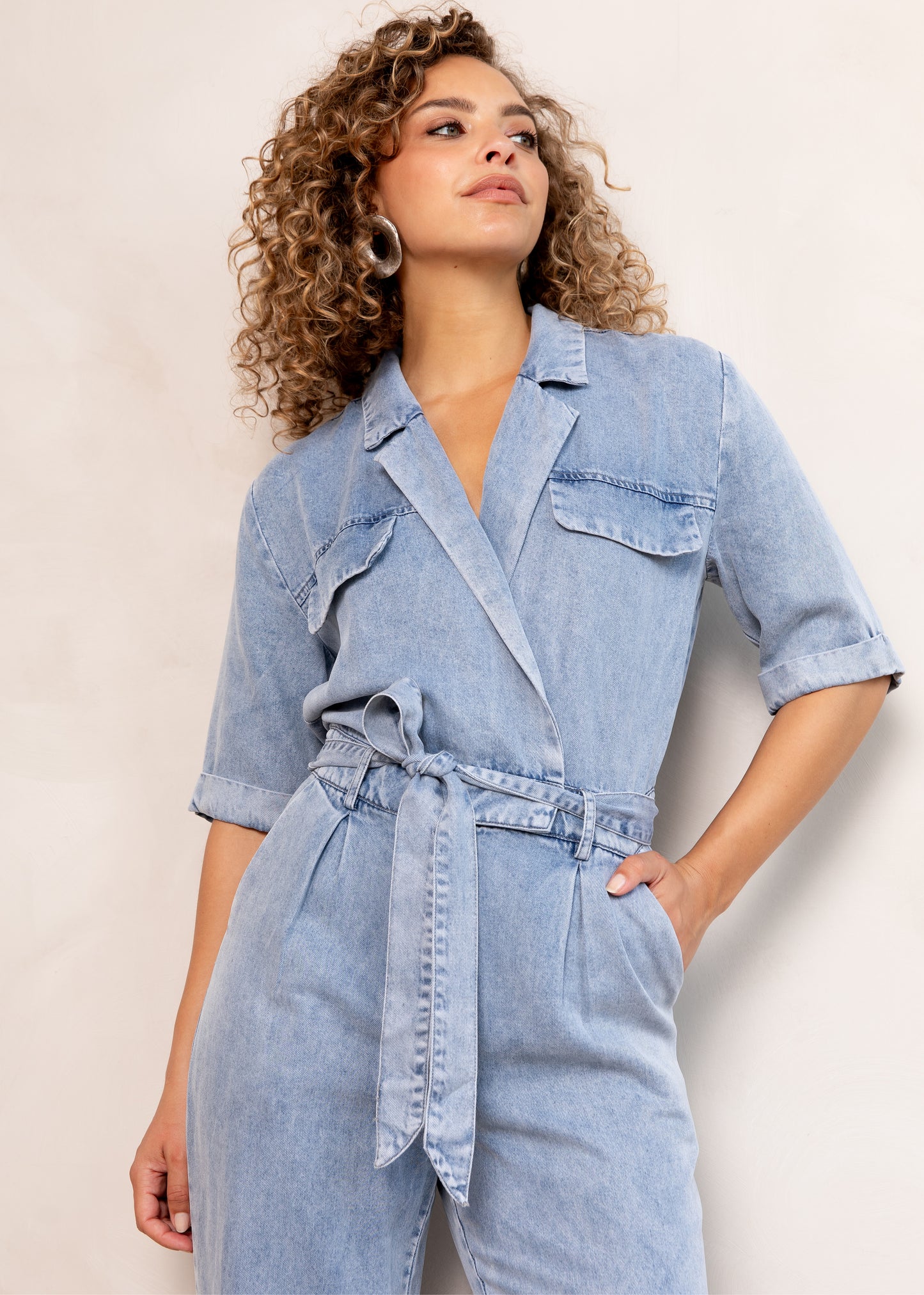 Yael SS Jumpsuit Mid blue