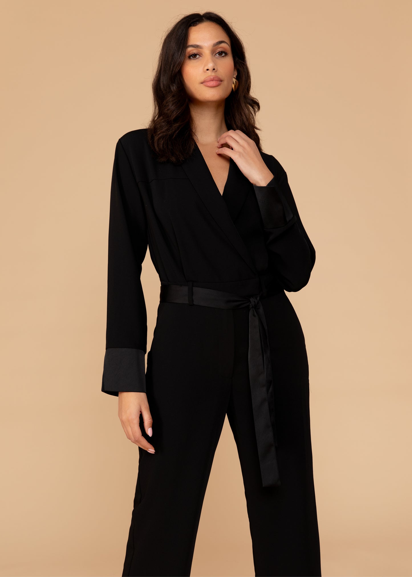 Yael Jumpsuit shawl Black