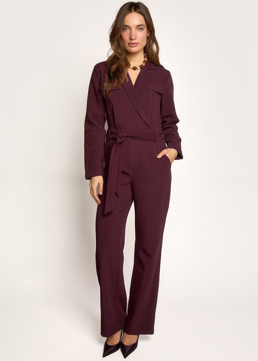 Yael Lange Mouw Jumpsuit - Burgundy