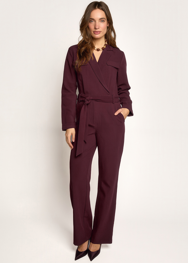 Yael Lange Mouw Jumpsuit - Burgundy