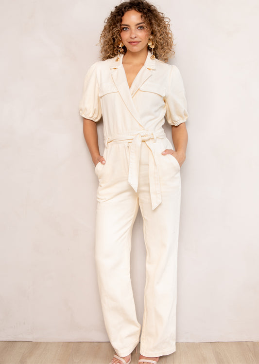 Yael Puff Jumpsuit Off-white