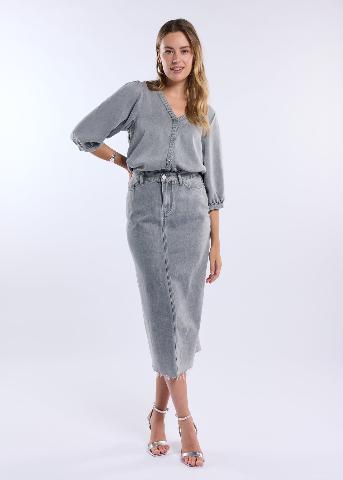 Basha Blouse - Grey