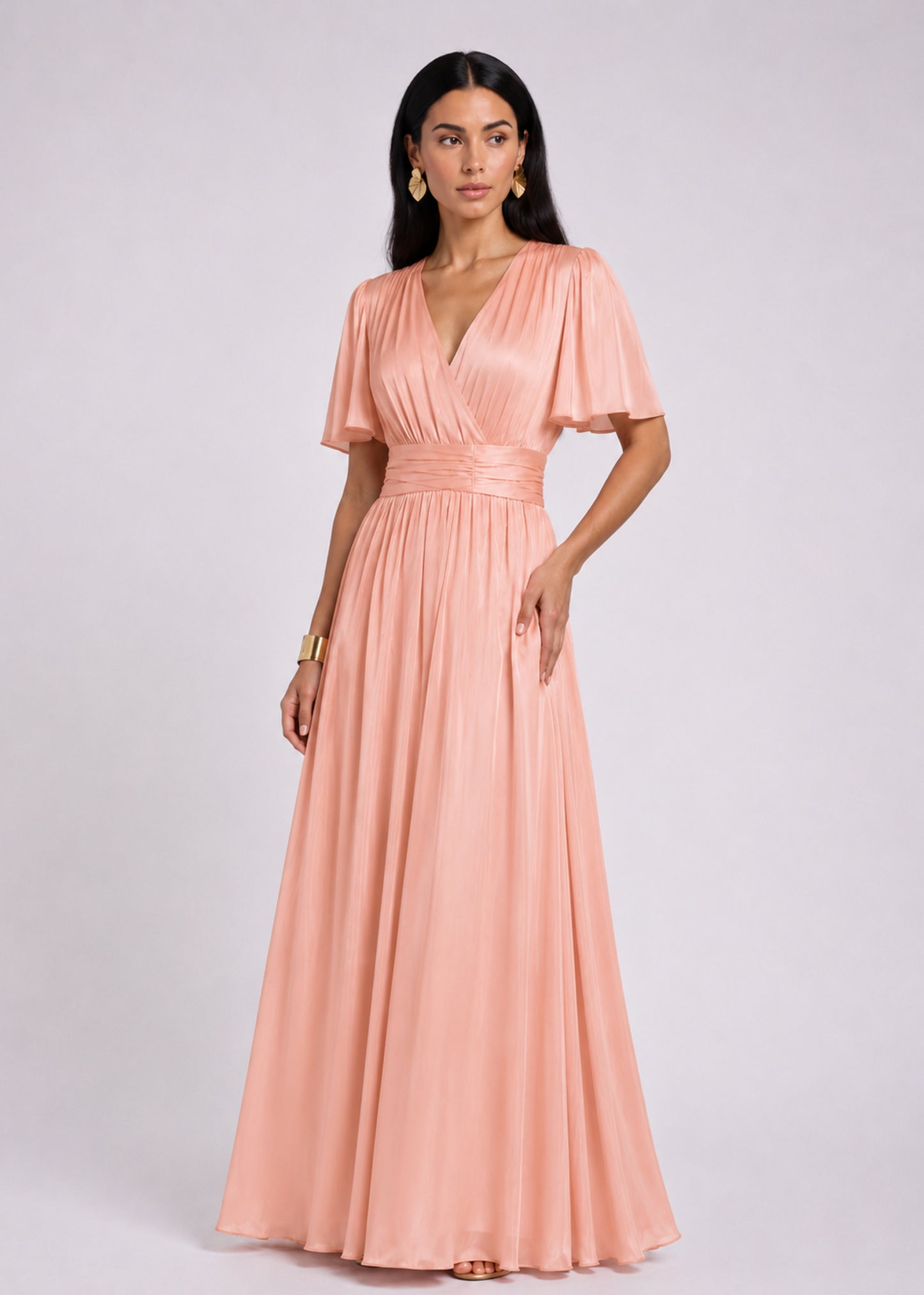 Domia Maxi Dress - Peach Blush