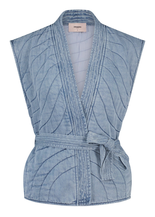 Golda Gilet Ice blue