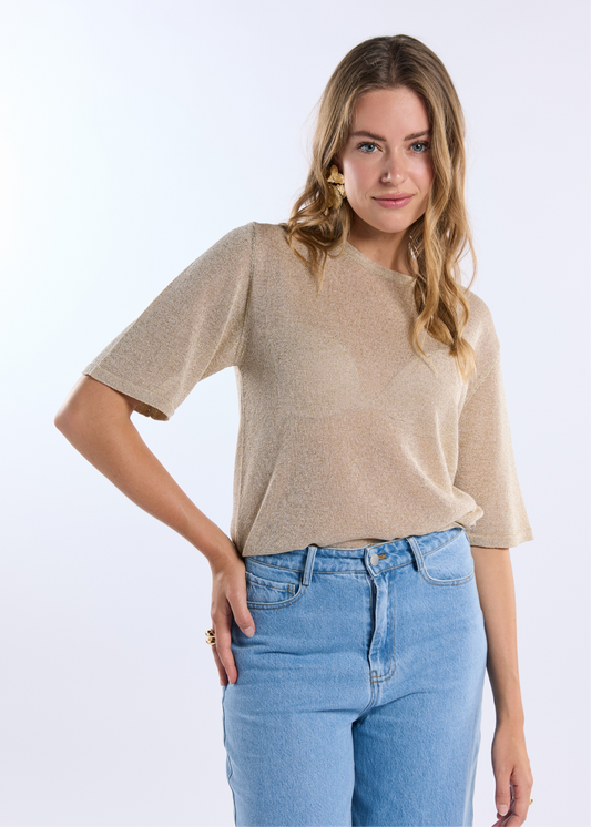 Kailey Top Ss Beige