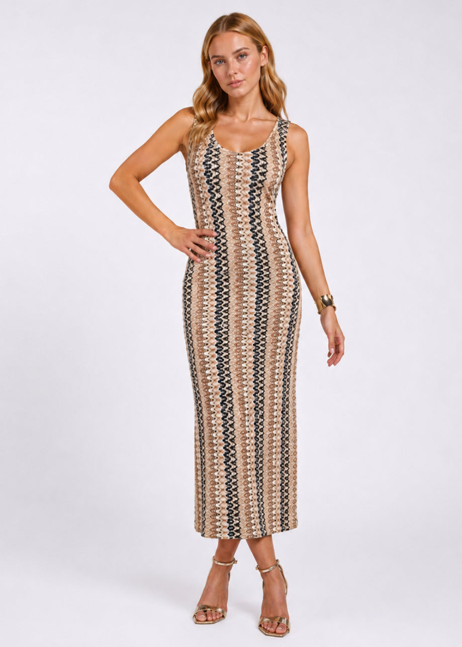 Delphina Zigzag Dress - Crochet Sunshine