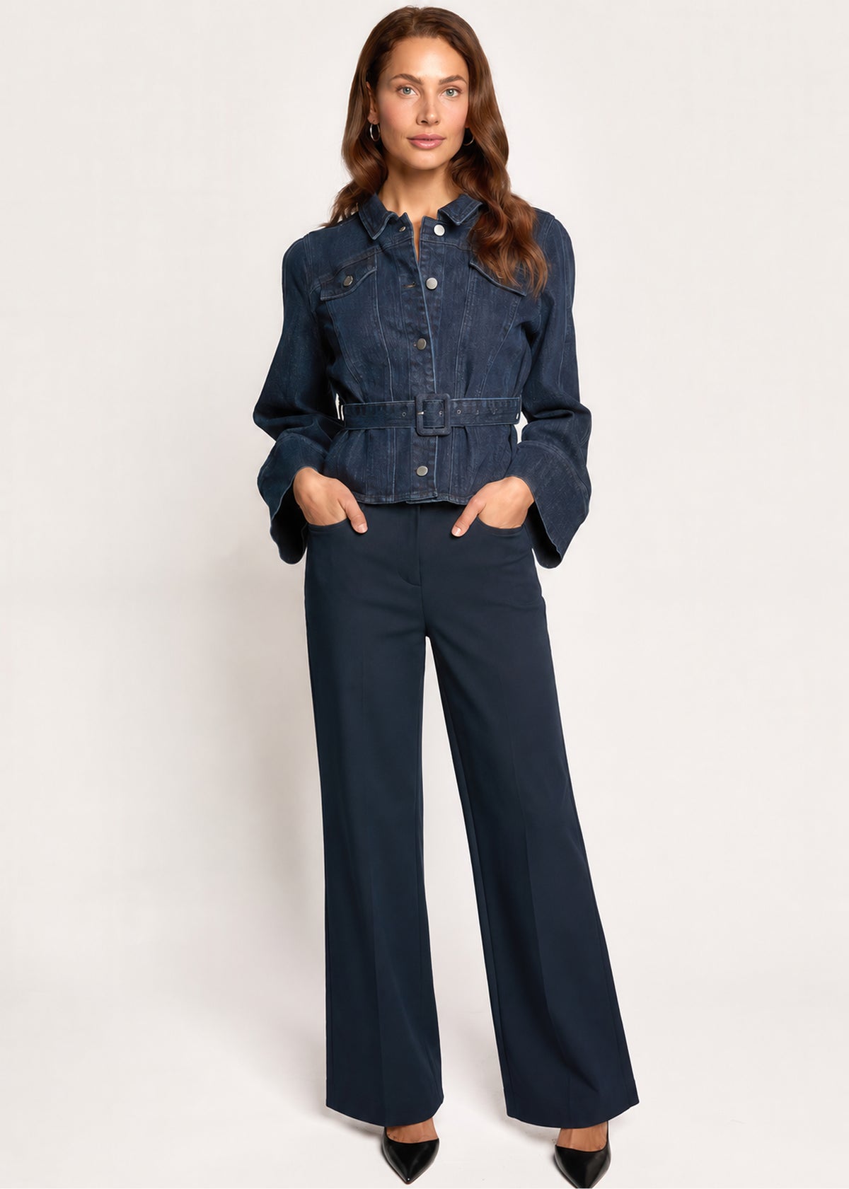 Lavera Raw Stretch Blouse - Indigo Blue