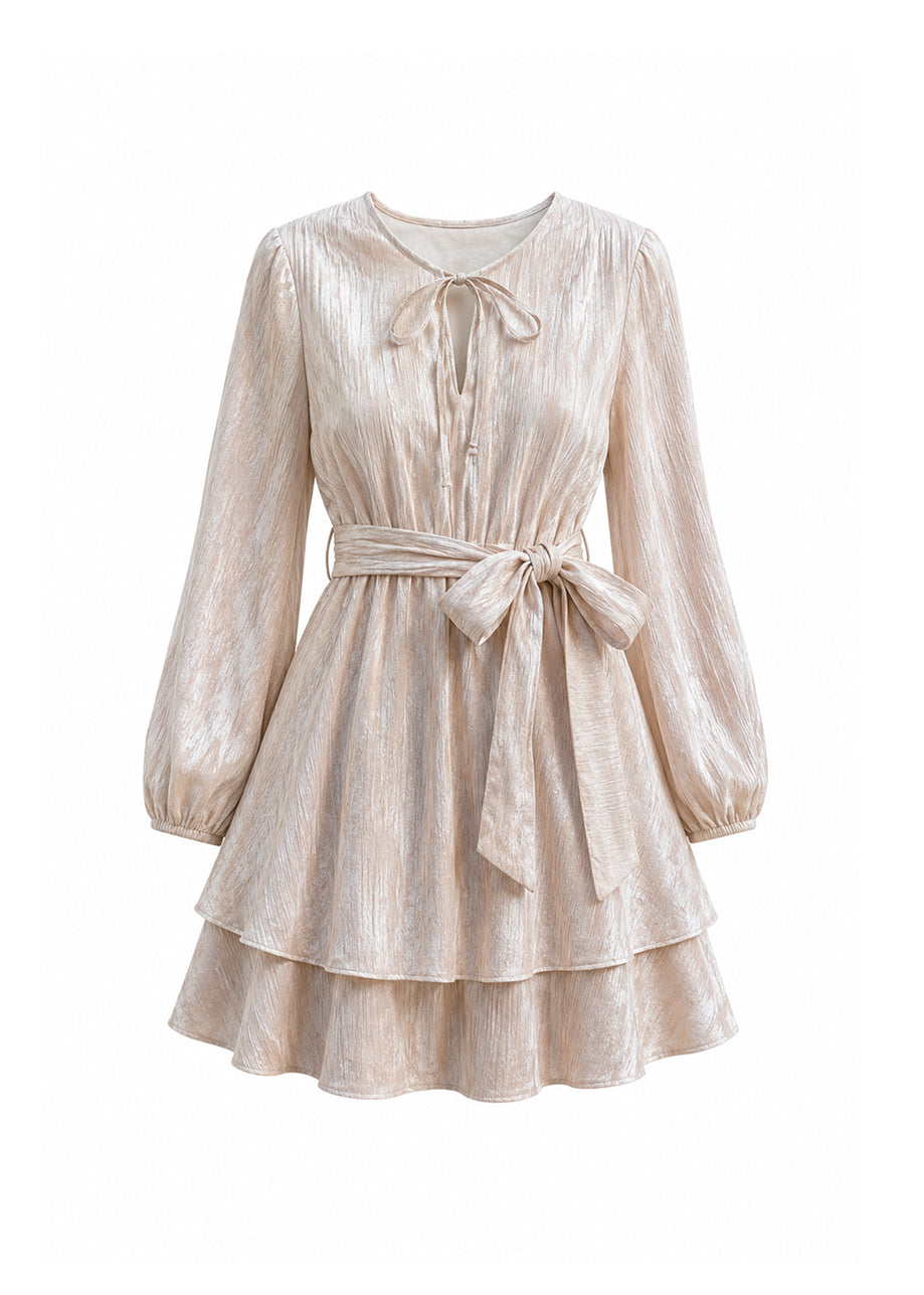 Dawn Flowy Jurk - Marshmallow