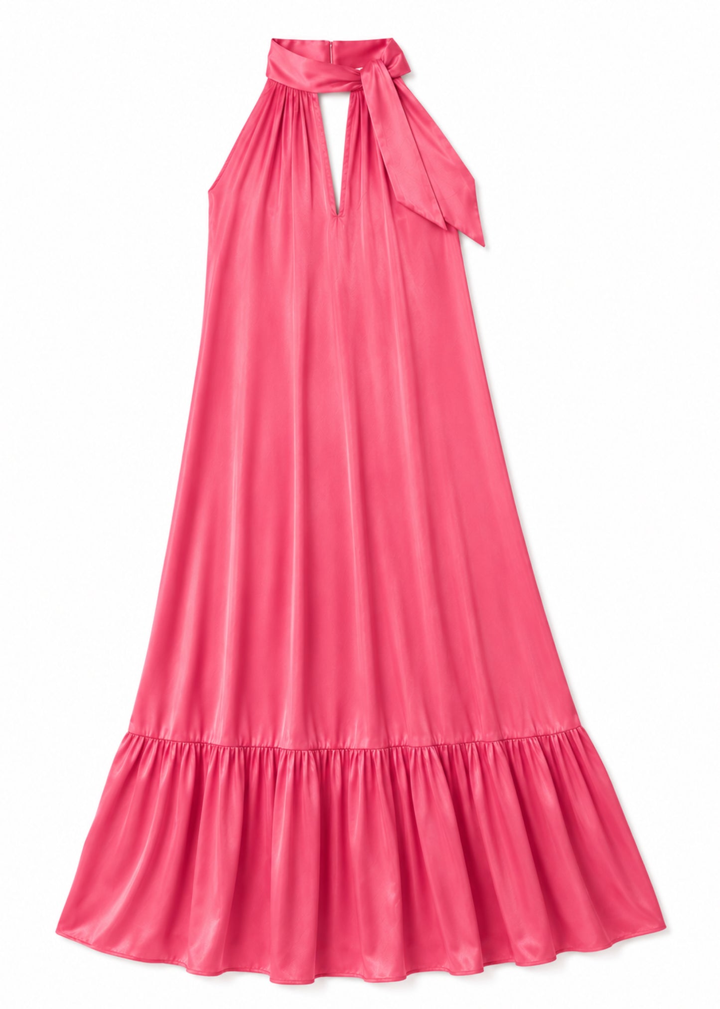 Daylight Maxi Halter Dress - Flamed Rosé