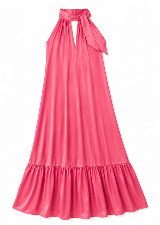 Daylight Maxi Halter Jurk - Flamed Rosé
