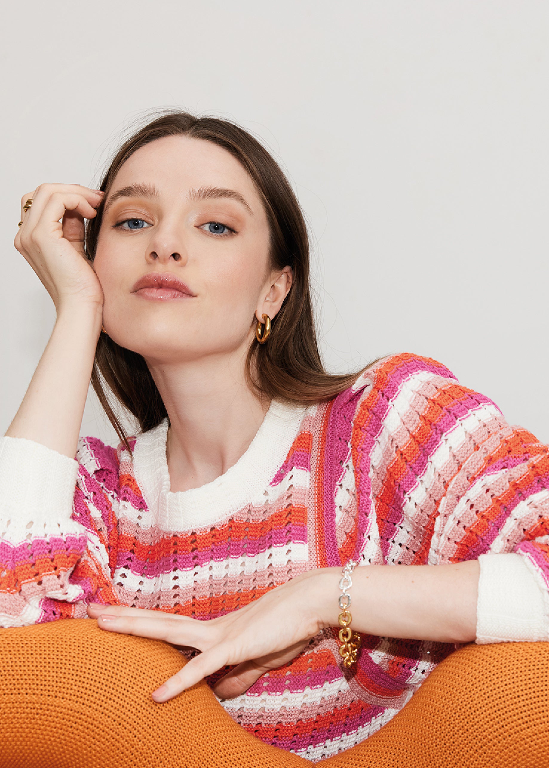 Izzy Sweater - Multi - Sweater - Close - Freebird