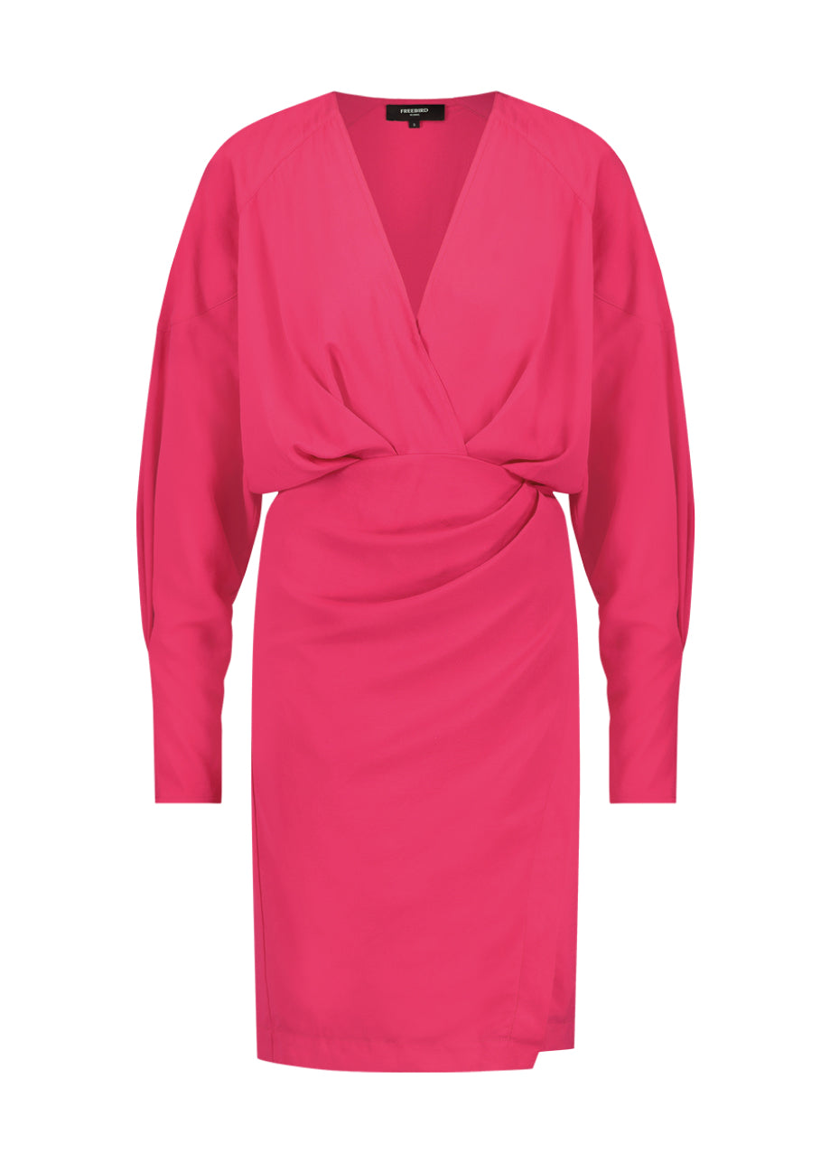 Kolette Ls Jurk Hot Pink